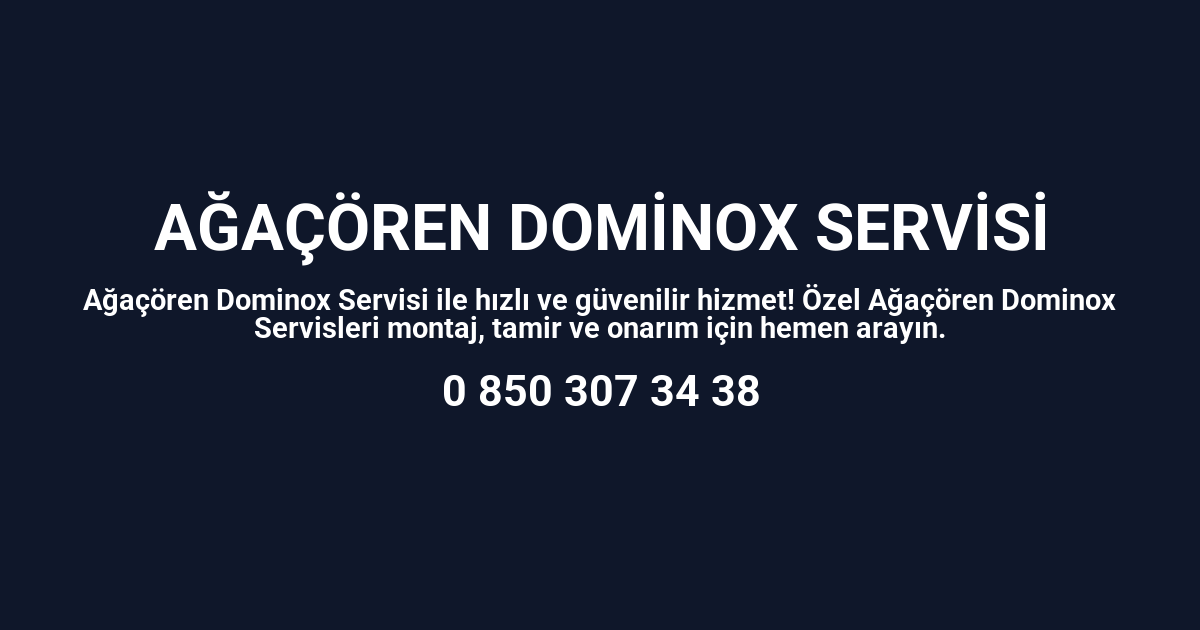 Ağaçören Dominox Servisi